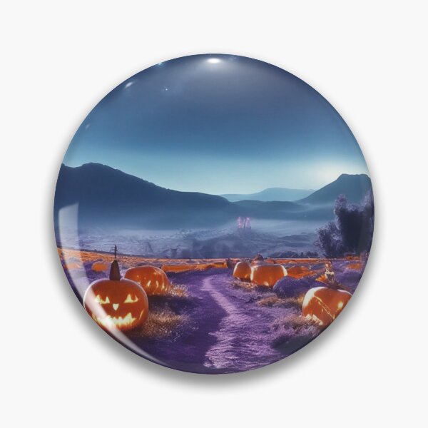 Item preview,  Spooky Halloween Night Pumpkin Patch Landscape designed and sold by LenNo9881.