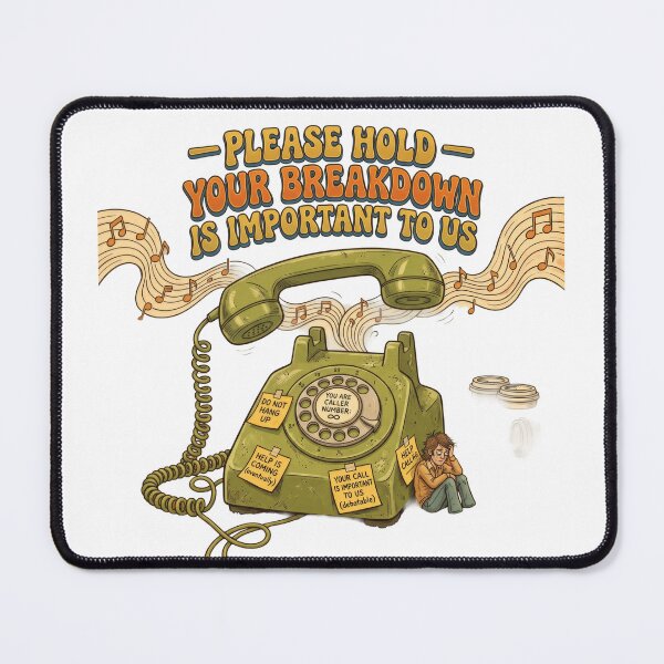 Item preview, Anxiety Hotline Hold Music Retro Phone designed and sold by LunaMarkos.