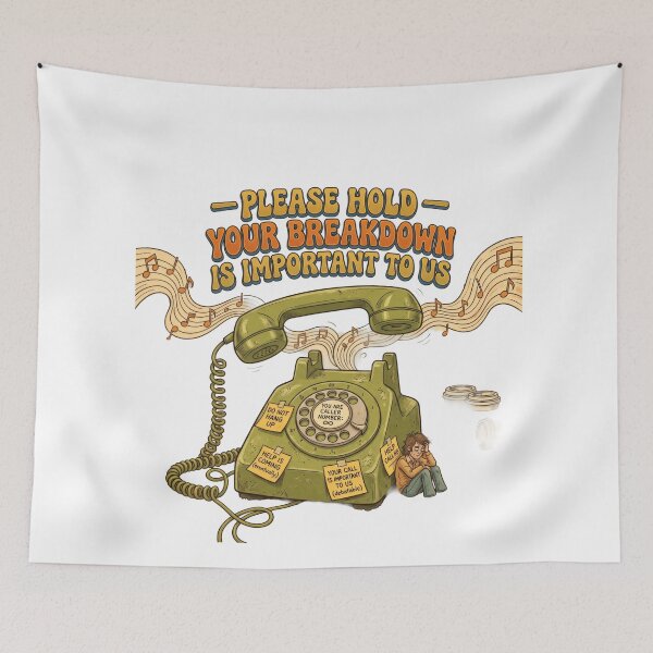 Item preview, Anxiety Hotline Hold Music Retro Phone designed and sold by LunaMarkos.