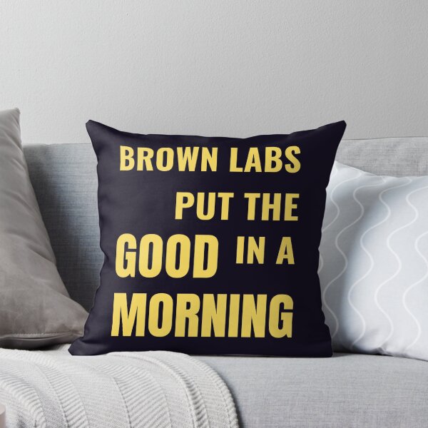 Item preview, Brown Lab Puppy Dog Morning Coffee Quote designed and sold by PRINTSCHARMINGM.