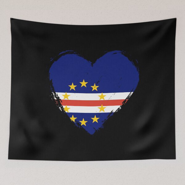 Item preview, Distressed Cabo Verde Flag Heart CV designed and sold by shitpostee.