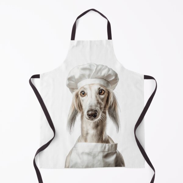 Item preview, Saluki Chef Dog Funny Cooking Apron Hat Cute Pet Portrait designed and sold by LazyOwlStore.