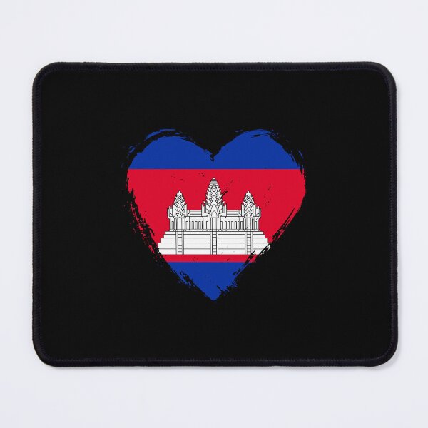 Item preview, Distressed Cambodia Flag Heart KH designed and sold by shitpostee.