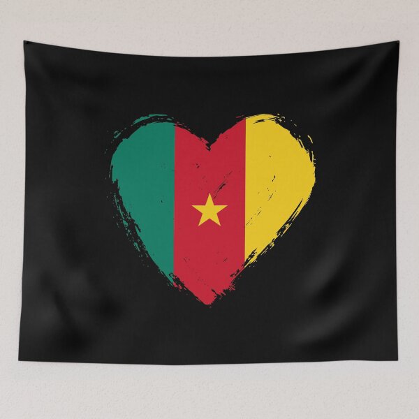 Item preview, Distressed Cameroon Flag Heart CM designed and sold by shitpostee.