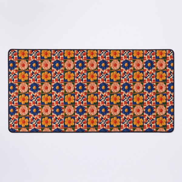 Item preview, Modern Patchwork Sunflower Quilt Folk Art Pattern designed and sold by MeanPanduh.
