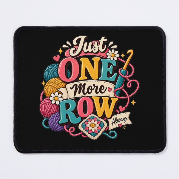 Item preview, Just One More Row – Funny Crochet & Yarn Lover Design designed and sold by Makabas.