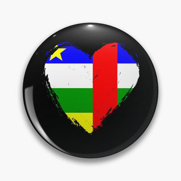 Item preview, Distressed Central African Republic Flag Heart CF designed and sold by shitpostee.