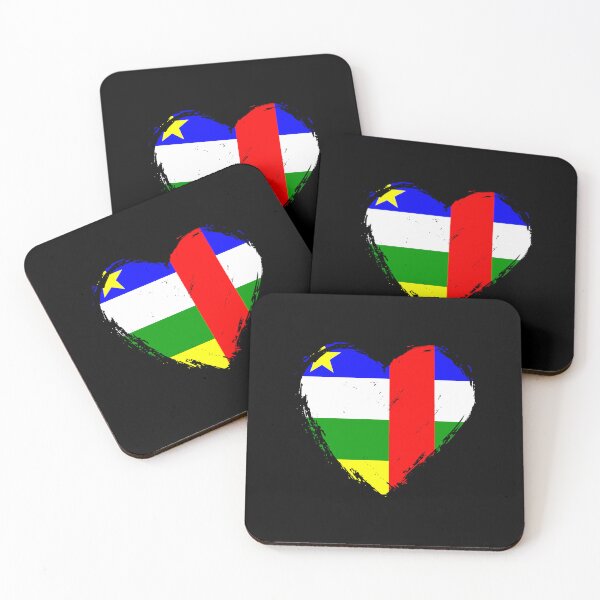 Item preview, Distressed Central African Republic Flag Heart CF designed and sold by shitpostee.