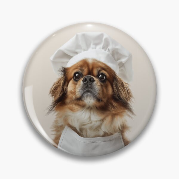 Item preview, Tibetan Spaniel Chef Dog Funny Cooking Apron Hat Cute Pet Portrait designed and sold by LazyOwlStore.