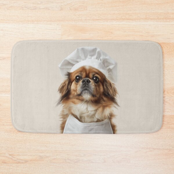 Item preview, Tibetan Spaniel Chef Dog Funny Cooking Apron Hat Cute Pet Portrait designed and sold by LazyOwlStore.