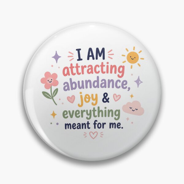 Item preview, I Am Attracting Abundance & Joy | Cute Positive Affirmation Quote designed and sold by MiaBellaGirl.