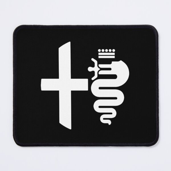 Item preview, Alfa Romeo biscione &_ cross (white) designed and sold by Joshuahanson.