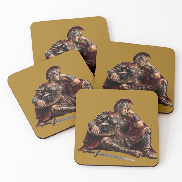Item preview, Surviving the Daily Battle Stoic Roman Soldier Coffee Break designed and sold by Northern Glow Art.