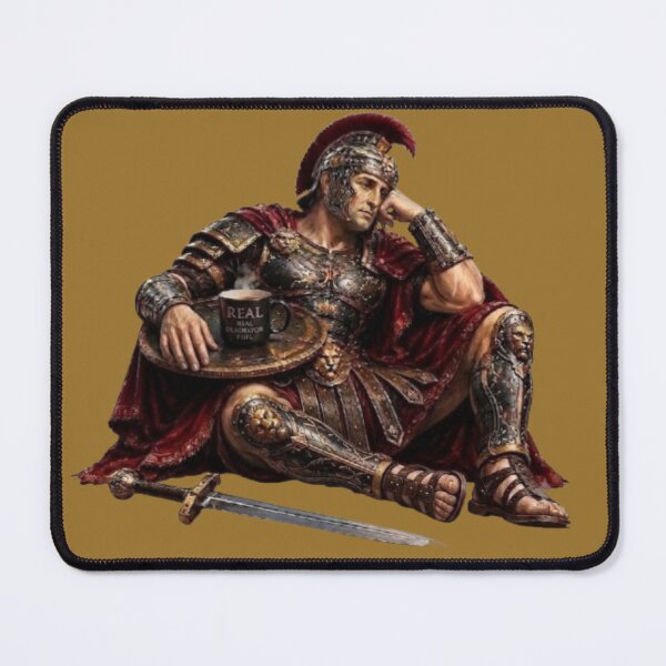 Item preview, Surviving the Daily Battle Stoic Roman Soldier Coffee Break designed and sold by Northern Glow Art.
