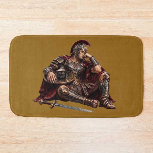 Item preview, Surviving the Daily Battle Stoic Roman Soldier Coffee Break designed and sold by Northern Glow Art.