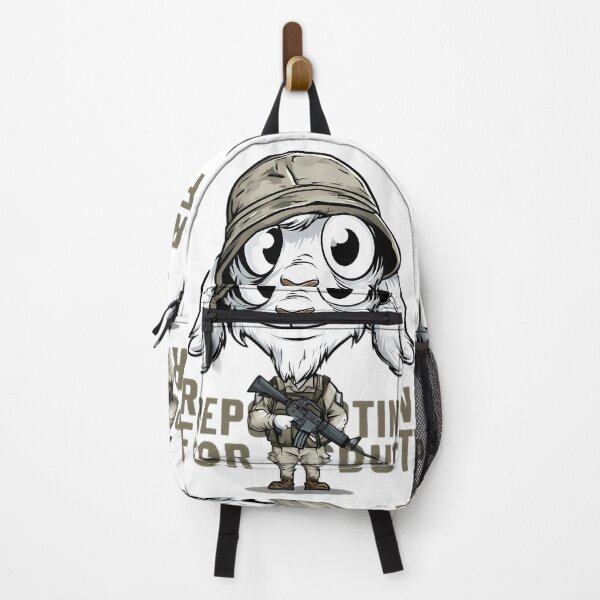 Item preview, Funny Cartoon Goat Soldier designed and sold by Retro Whimsy.