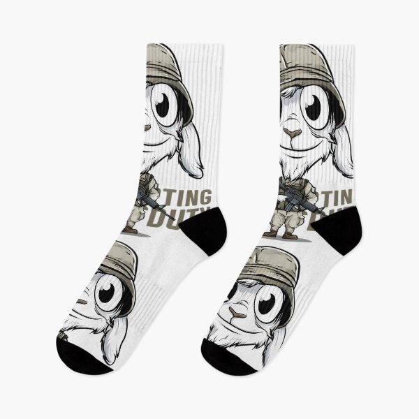 Item preview, Funny Cartoon Goat Soldier designed and sold by Retro Whimsy.