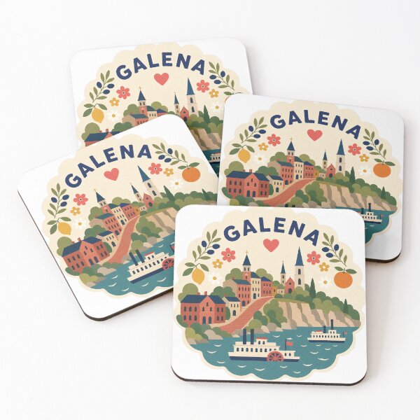 Item preview, Galena USA Travel Souvenir Modern Folk Art designed and sold by VisualArtsOasis.
