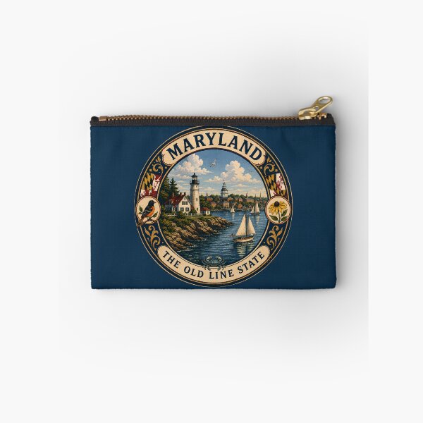 Item preview, Maryland Landscape Illustration Travel Art Badge designed and sold by KrisSidDesigns.