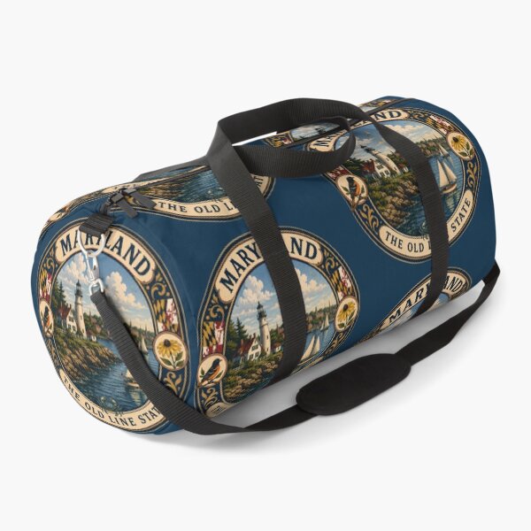 Item preview, Maryland Landscape Illustration Travel Art Badge designed and sold by KrisSidDesigns.