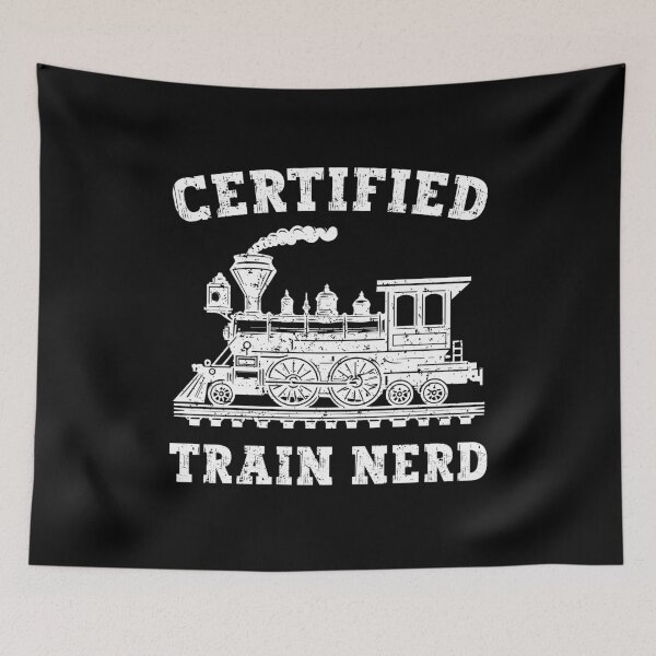 Item preview, Certified Train Nerd Vintage Retro Steam Locomotive designed and sold by Dmetalx Art Apparel.