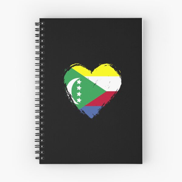 Item preview, Distressed Comoros Flag Heart KM designed and sold by shitpostee.