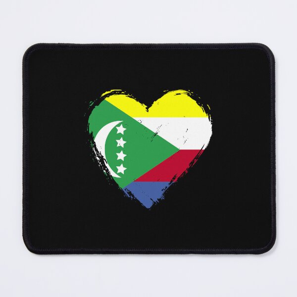Item preview, Distressed Comoros Flag Heart KM designed and sold by shitpostee.