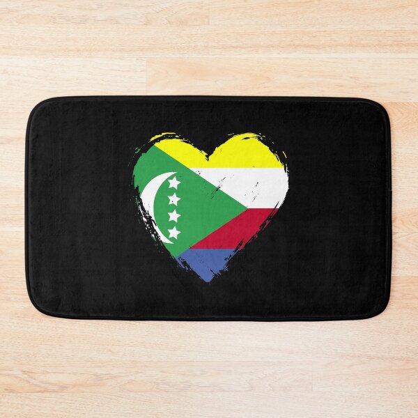 Item preview, Distressed Comoros Flag Heart KM designed and sold by shitpostee.