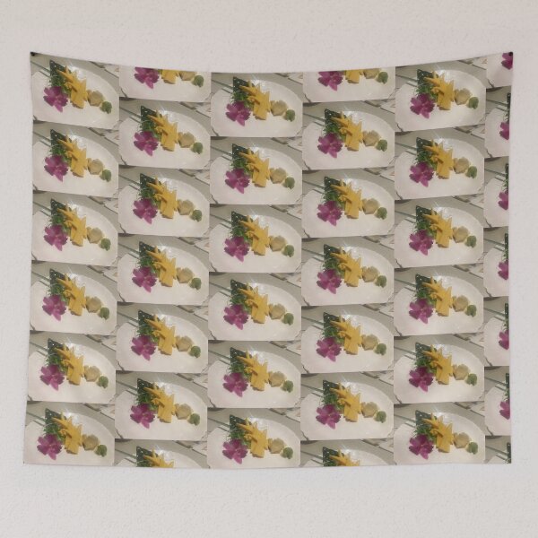 Item preview, Mango Slices with Sushi Garnish Art Print designed and sold by KaleChub.