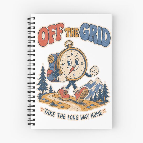 Item preview, Off The Grid Retro Compass Hiking Adventure Graphic Tee designed and sold by KIDEnia.