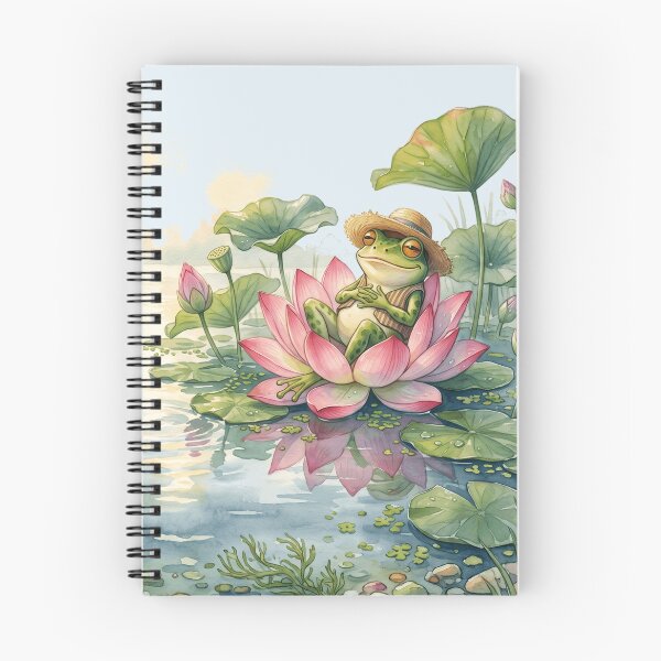 Item preview, Easy Does It Frog on Lotus Blossom designed and sold by JumpJammiesTees.