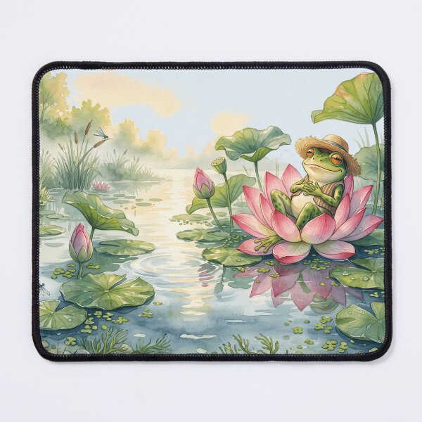 Item preview, Easy Does It Frog on Lotus Blossom designed and sold by JumpJammiesTees.
