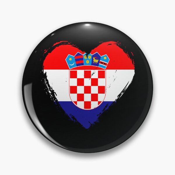 Item preview, Distressed Croatia Flag Heart HR designed and sold by shitpostee.
