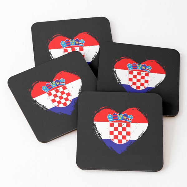 Item preview, Distressed Croatia Flag Heart HR designed and sold by shitpostee.