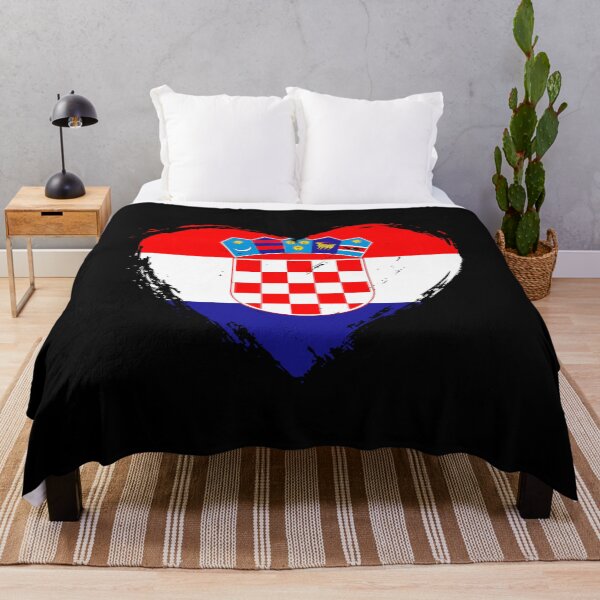 Item preview, Distressed Croatia Flag Heart HR designed and sold by shitpostee.