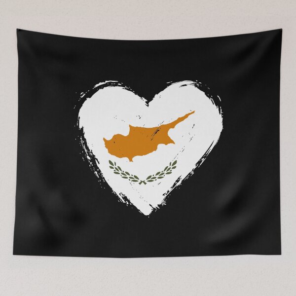 Item preview, Distressed Cyprus Flag Heart CY designed and sold by shitpostee.