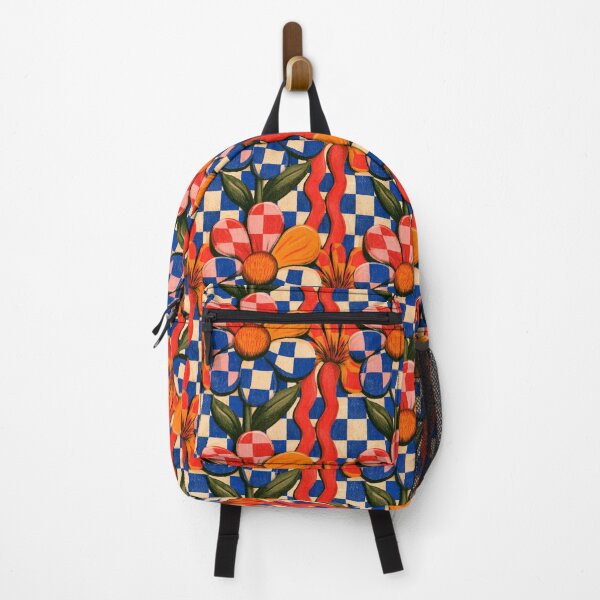 Item preview, Retro Dopamine Checkerboard Flower Pattern designed and sold by PixelPanduh.