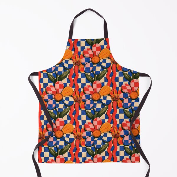 Item preview, Retro Dopamine Checkerboard Flower Pattern designed and sold by MeanPanduh.