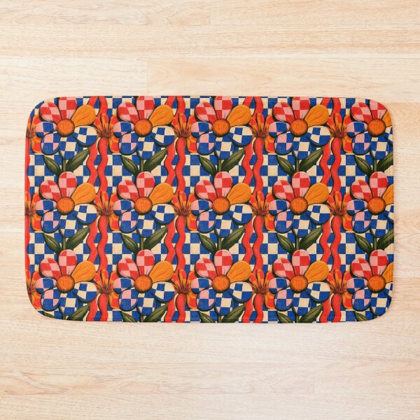 Item preview, Retro Dopamine Checkerboard Flower Pattern designed and sold by MeanPanduh.