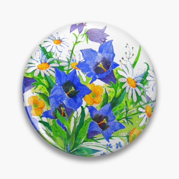 Artikelvorschau, Aquarellblumen, blaue Blumen entworfen und verkauft von sonaadalian.
