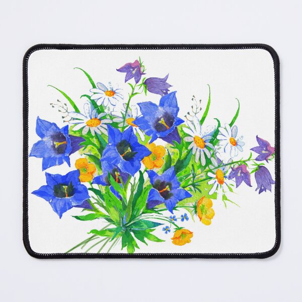 Item preview, Watercolor flowers, blue flowers designed and sold by sonaadalian.