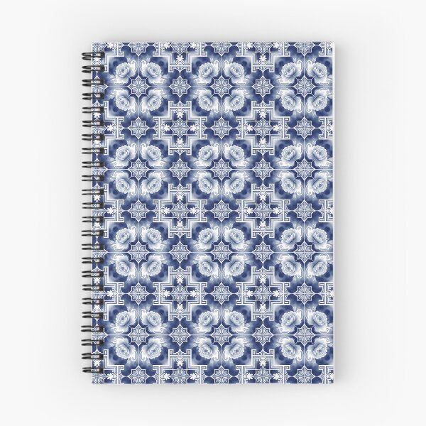 Item preview, Blue White Floral Tile Pattern – Portuguese Azulejo Delft Inspired Botanical Design designed and sold by HappyOops.