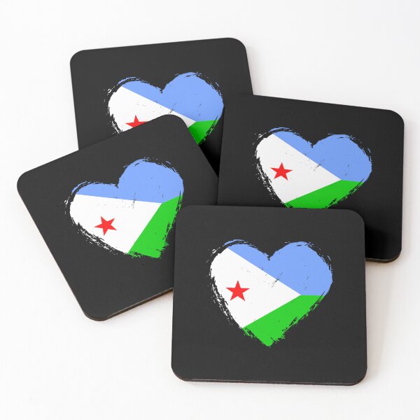 Item preview, Distressed Djibouti Flag Heart DJ designed and sold by shitpostee.