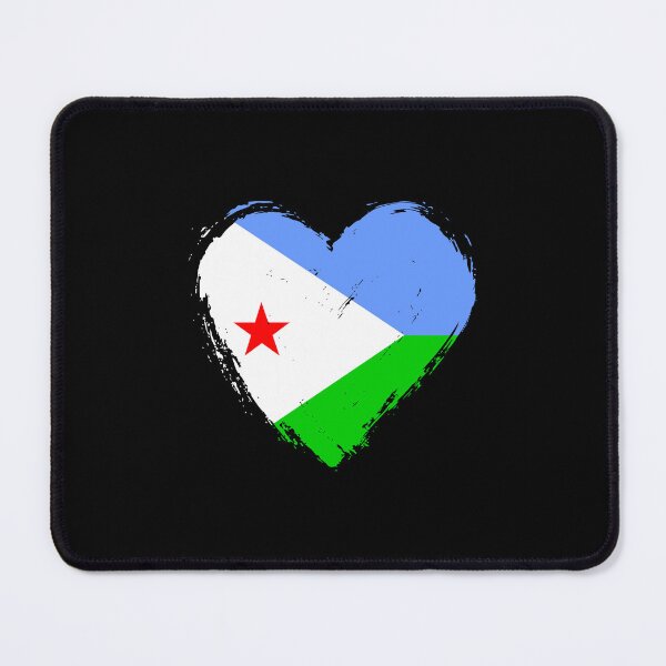Item preview, Distressed Djibouti Flag Heart DJ designed and sold by shitpostee.