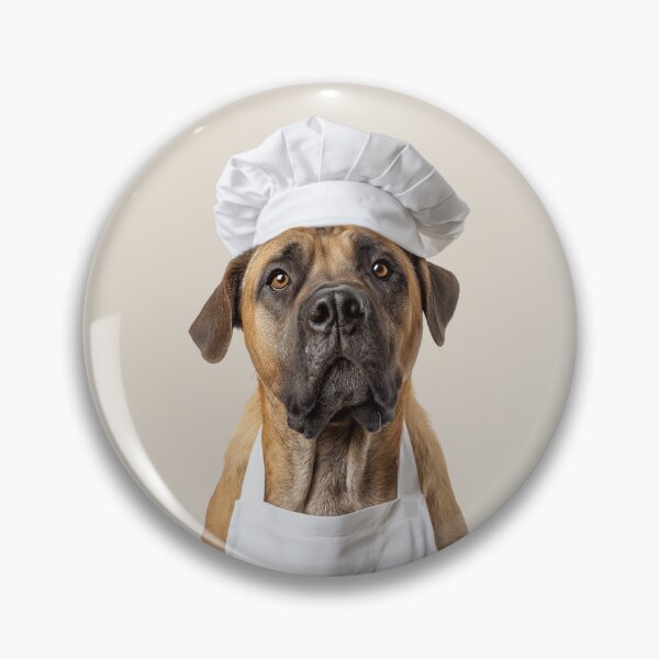 Item preview, Boerboel Chef Dog Funny Cooking Apron Hat Cute Pet Portrait designed and sold by LazyOwlStore.