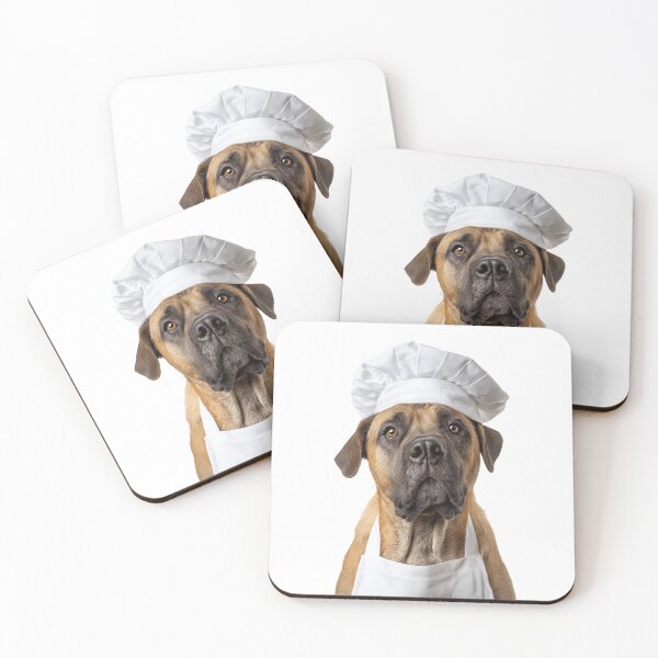 Item preview, Boerboel Chef Dog Funny Cooking Apron Hat Cute Pet Portrait designed and sold by LazyOwlStore.