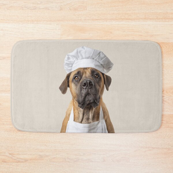 Item preview, Boerboel Chef Dog Funny Cooking Apron Hat Cute Pet Portrait designed and sold by LazyOwlStore.