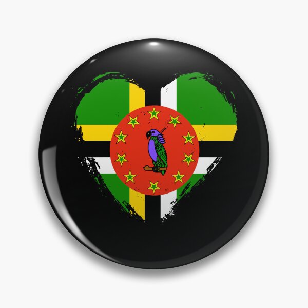 Item preview, Distressed Dominica Flag Heart DM designed and sold by shitpostee.