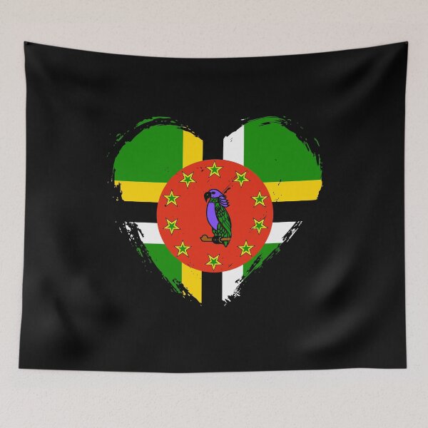 Item preview, Distressed Dominica Flag Heart DM designed and sold by shitpostee.