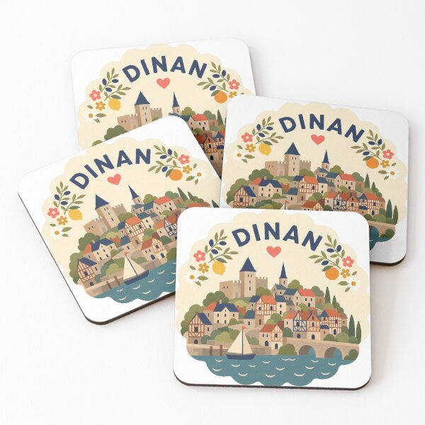 Item preview, Dinan France Travel Souvenir Modern Folk Art designed and sold by VisualArtsOasis.